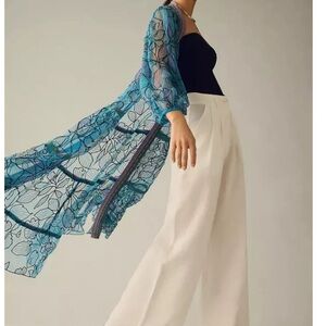 Brand new handmade Anthropologie blue kimono